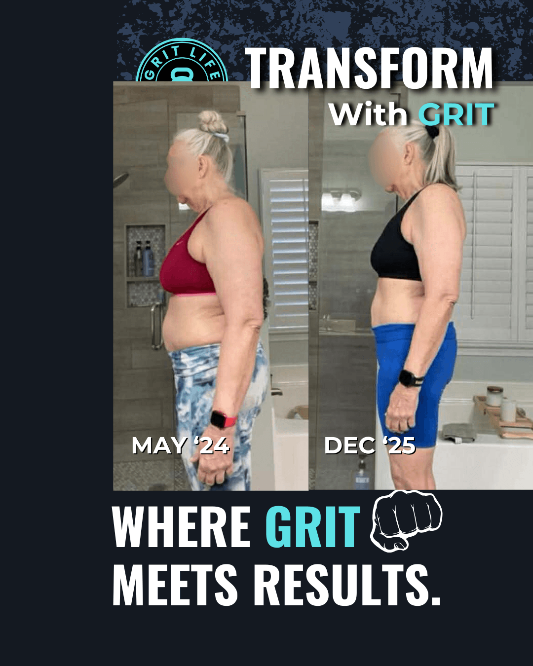 Grit Life member training hard